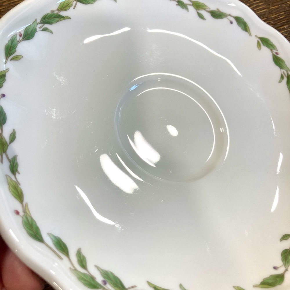 Noritake Casual Gourmet Garden Set of 4 Saucers 7940/1 6.5” Green Leaf Design - Picture 12 of 12